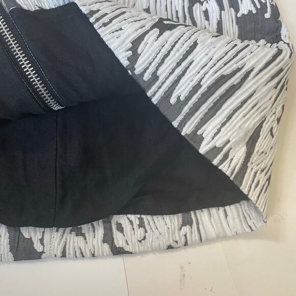 Opening Ceremony Komondor Mini Skirt Jacquard Zip Gray White Size 6 - Picture 11 of 16